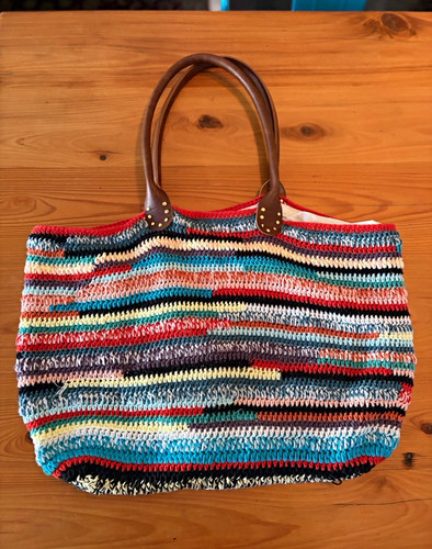 Multicolor striped crochet - multicolor,